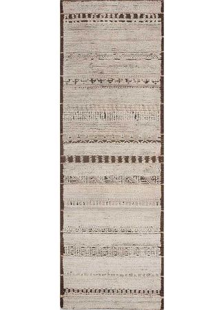 Tapis de couloir Tapis en laine - 240 x 75 cm - crème