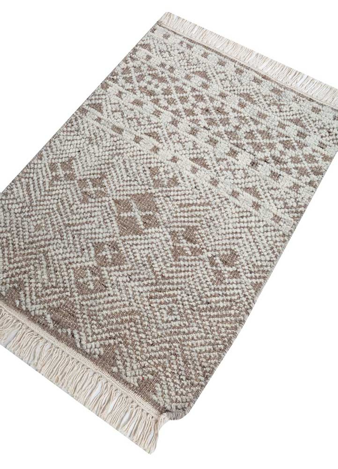 Wollen tapijt - 90 x 60 cm - beige