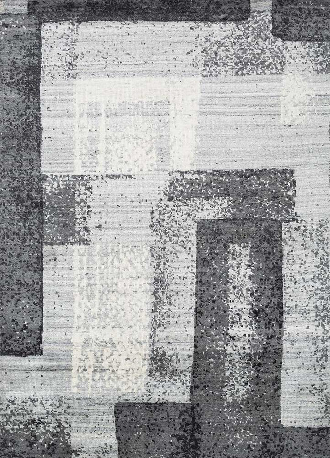 Wollteppich - 240 x 150 cm - grau