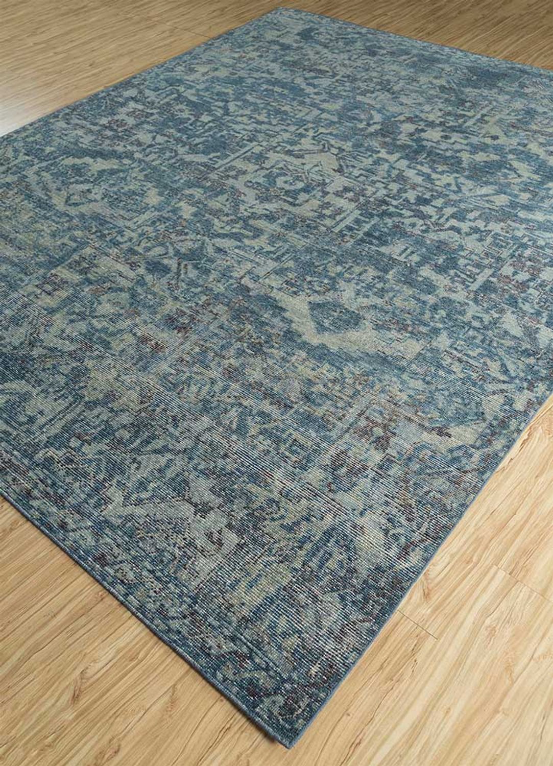 Wollen tapijt - 300 x 240 cm - blauw