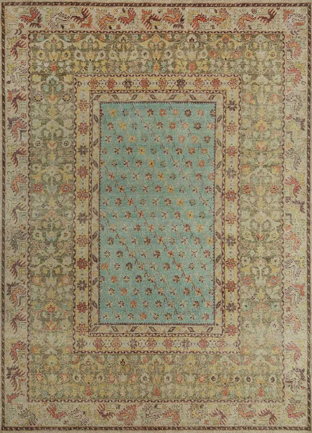 Wollen tapijt - 300 x 240 cm - blauw