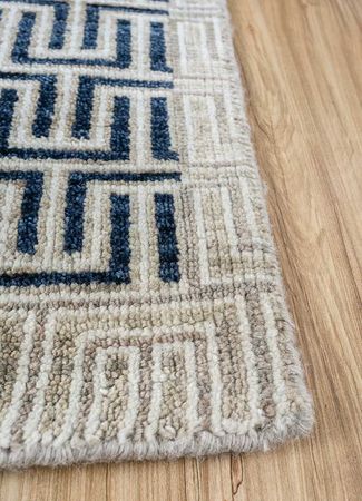 Wollen tapijt - 360 x 270 cm - zwart en wit