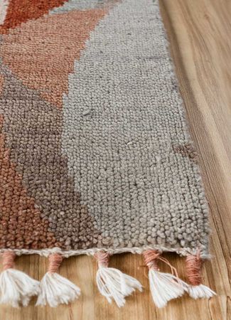 Tapete de lã - 90 x 60 cm - multicolorido