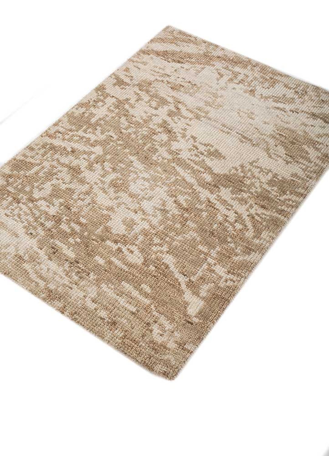 Wollen tapijt - 90 x 60 cm - beige