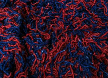 Løper Ullteppe - 365 x 124 cm - blå