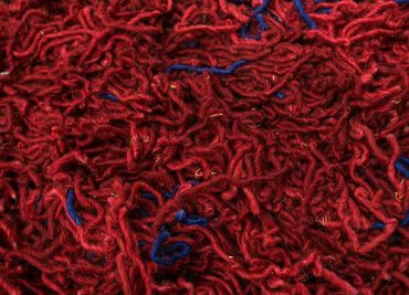 Corredor Tapete de lã - 365 x 124 cm - laranja