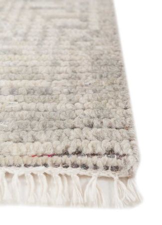 Vlněný koberec - 90 x 60 cm - stříbrná