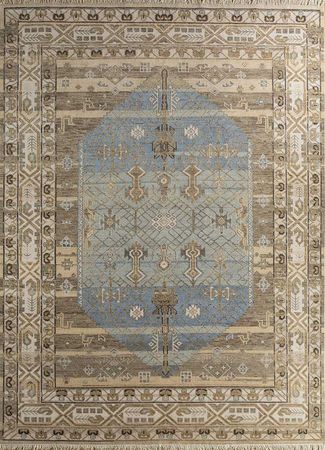 Tapis en laine - 90 x 60 cm - bleu