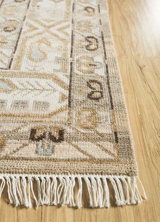 Dywan wełniany - 90 x 60 cm - niebieski