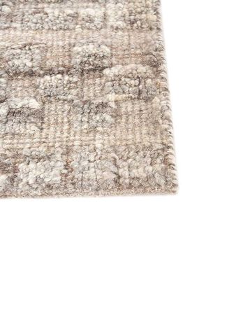 Wollen tapijt - 90 x 60 cm - donker beige