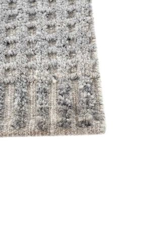 Wollen tapijt - 90 x 60 cm - zilver