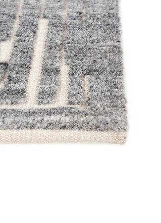 Wollen tapijt - 90 x 60 cm - zilver