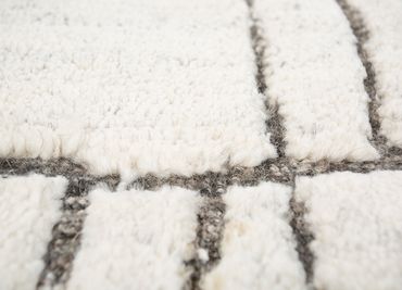 Tapete de lã - 90 x 60 cm - creme