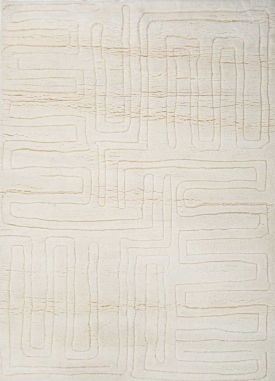 Tapis en laine - 240 x 150 cm - crème