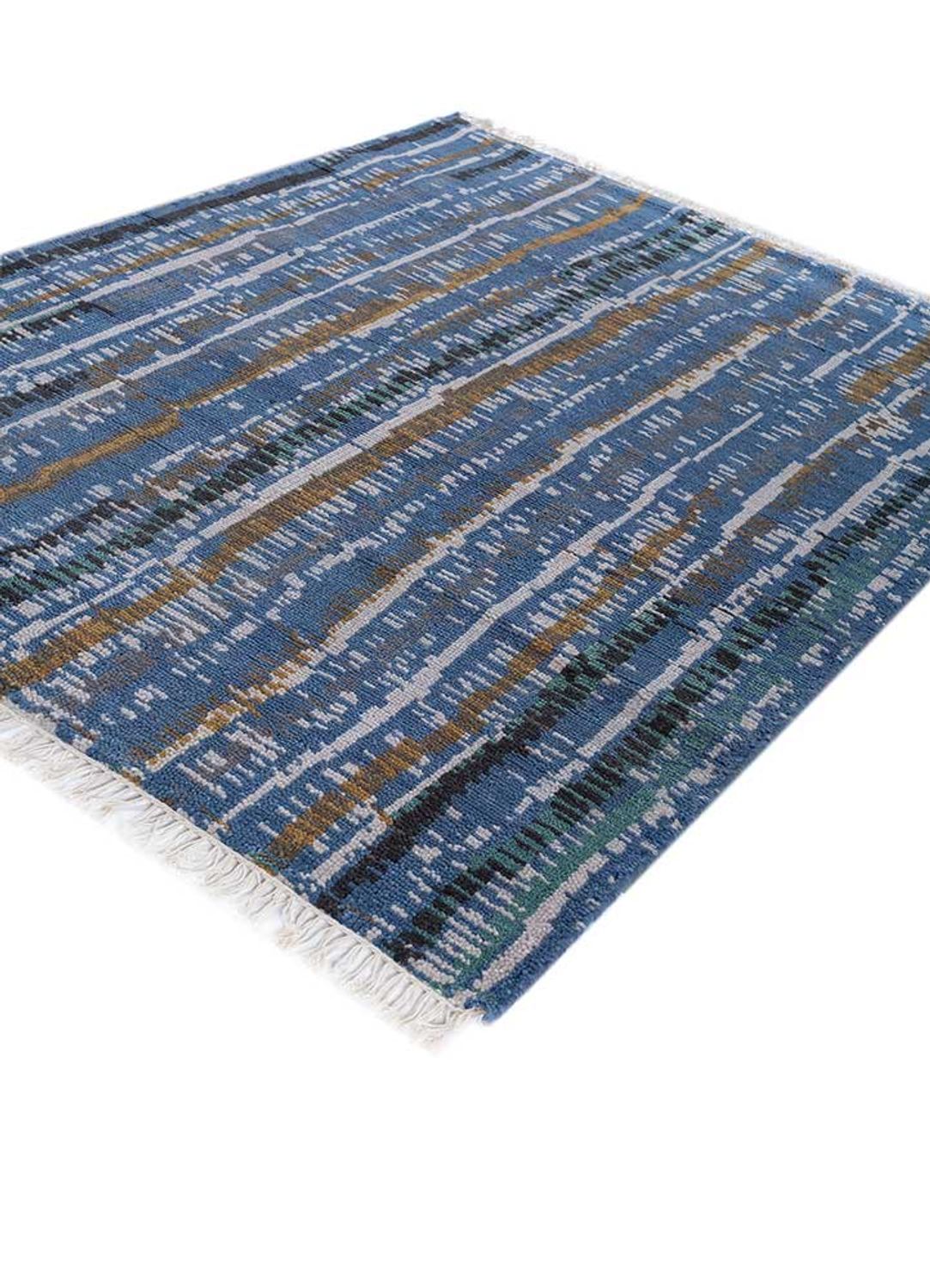 Wollen tapijt - 180 x 135 cm - blauw