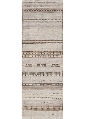 Tapis de couloir Tapis en laine - 240 x 75 cm - crème