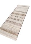 Tapis de couloir Tapis en laine - 240 x 75 cm - crème