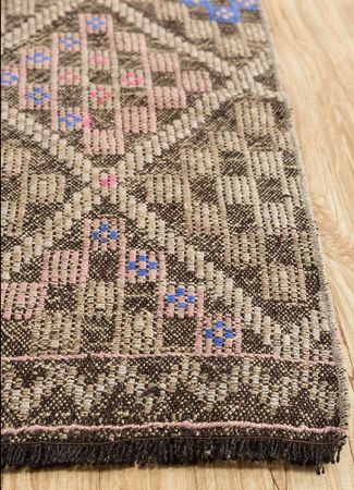 Tapete de lã - 240 x 120 cm - multicolorido