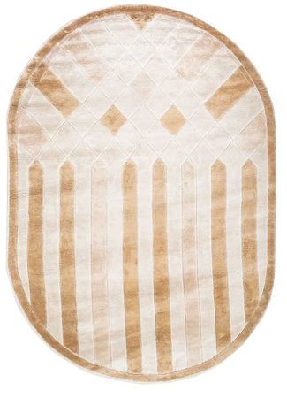 Designer Teppich oval  - 270 x 180 cm - braun