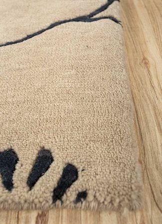 Tapete de lã - 90 x 60 cm - ouro