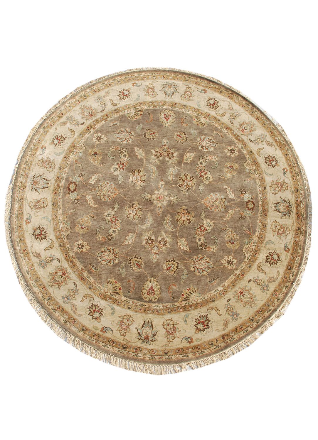 Tapis en laine ronde  - 240 x 240 cm - beige