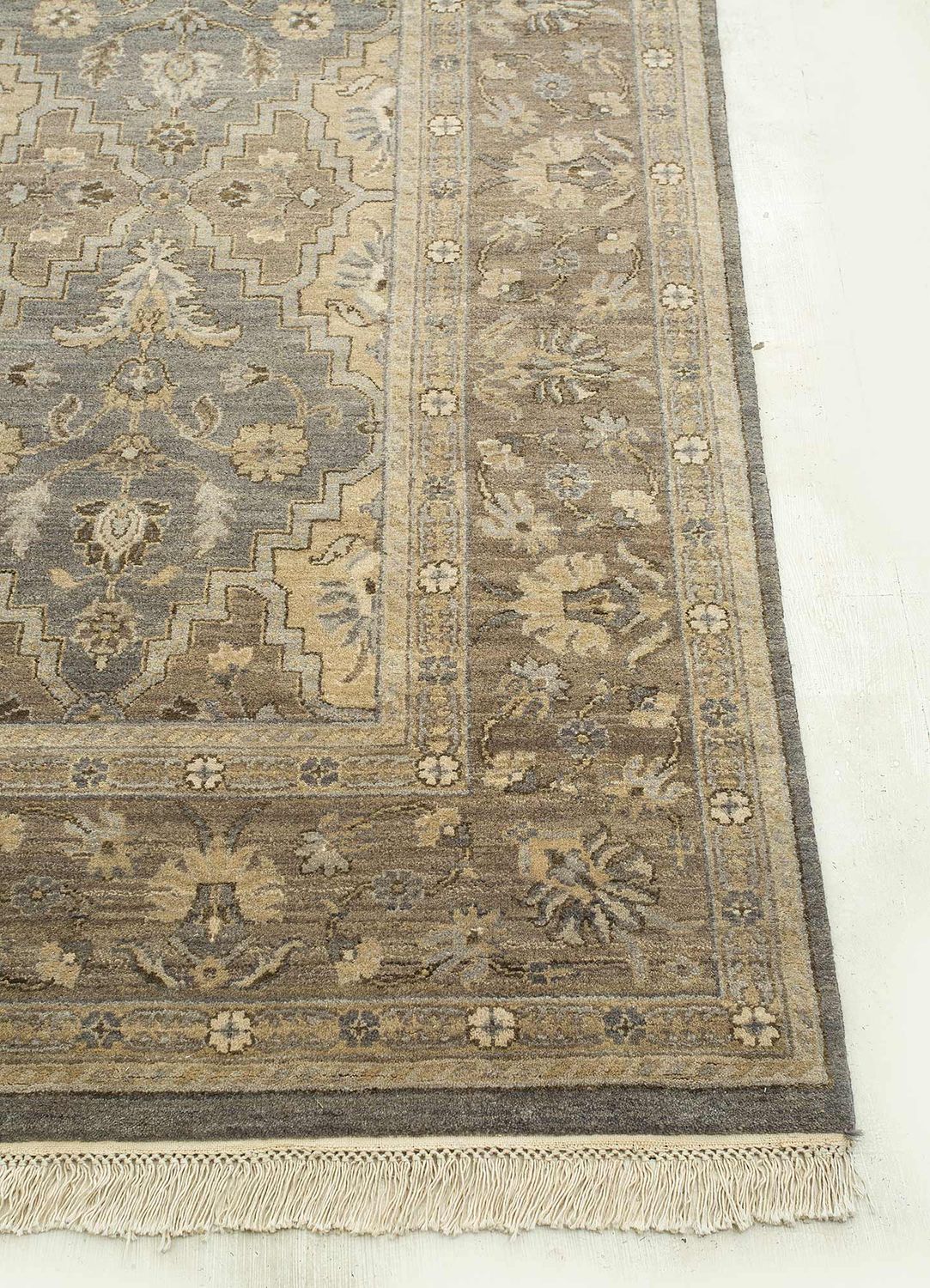 Alfombra de lana - 90 x 60 cm - beige