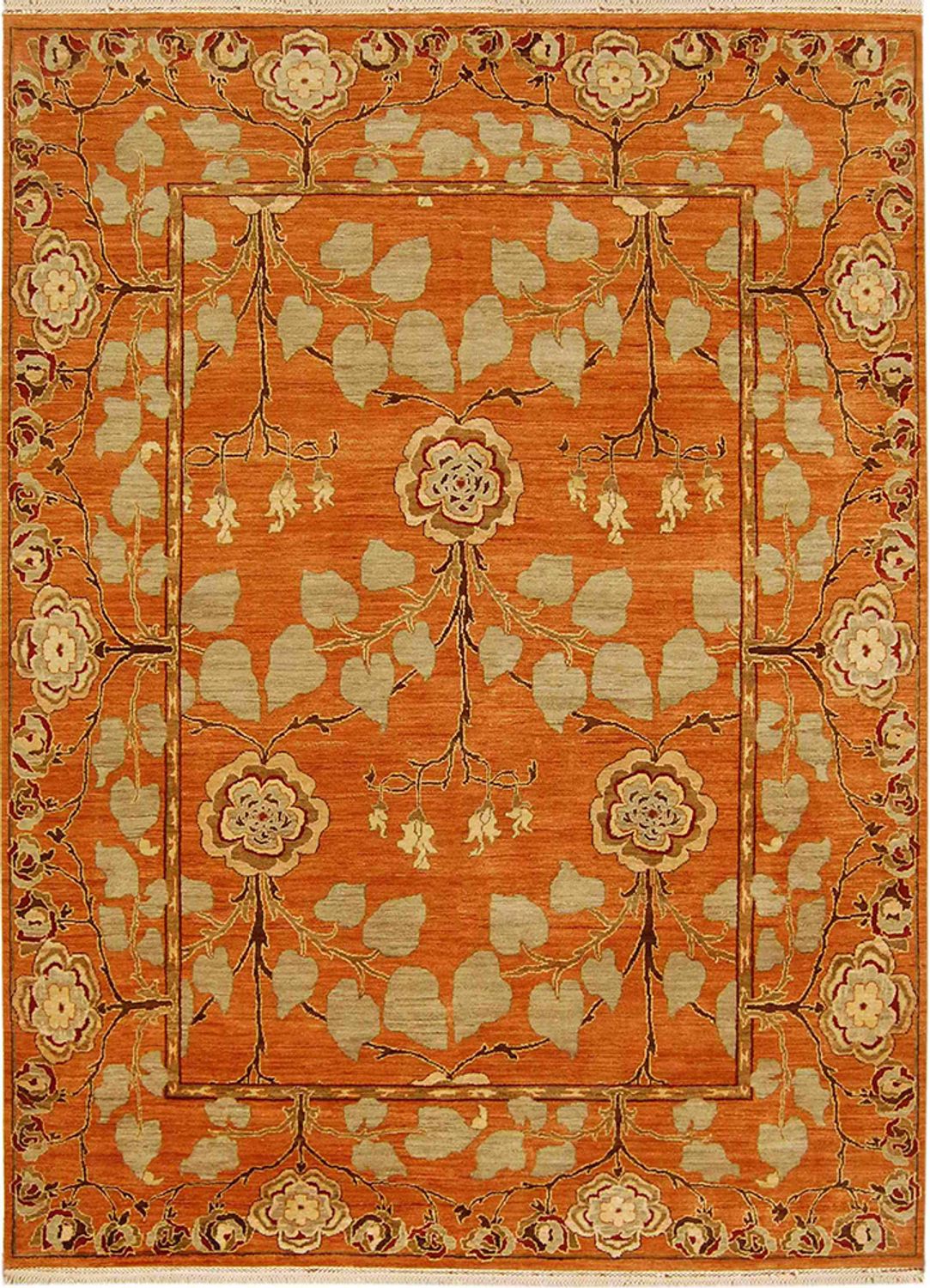 Wollen tapijt - 90 x 60 cm - oranje