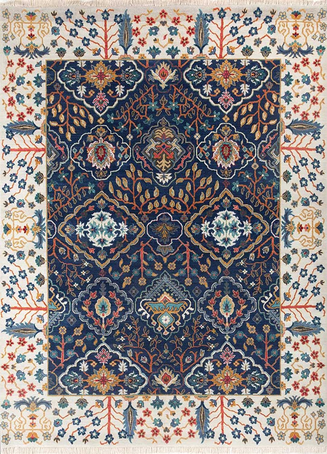 Alfombra de lana - 300 x 240 cm - azul