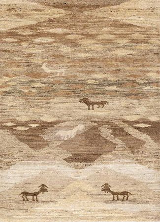 Alfombra de lana - 150 x 90 cm - beige