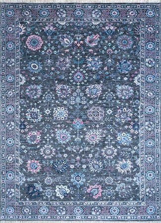 Wollen tapijt - 285 x 180 cm - zee blauw