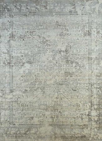 Wollteppich - 300 x 240 cm - silber