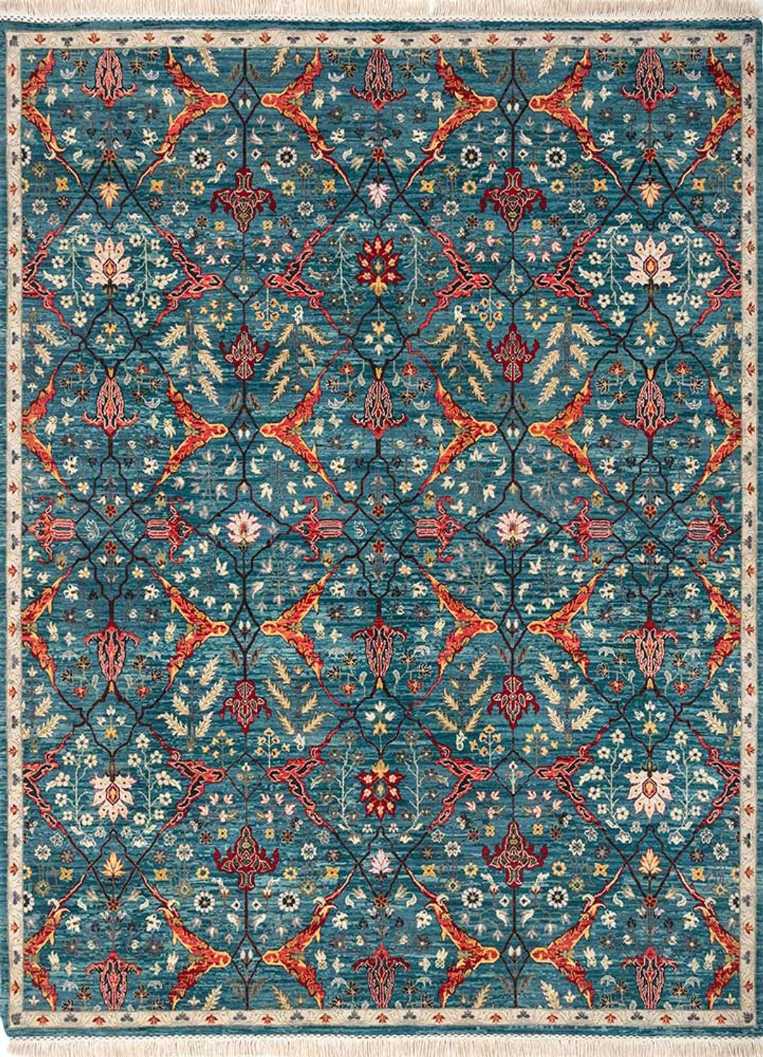 Alfombra de lana - 300 x 240 cm - azul