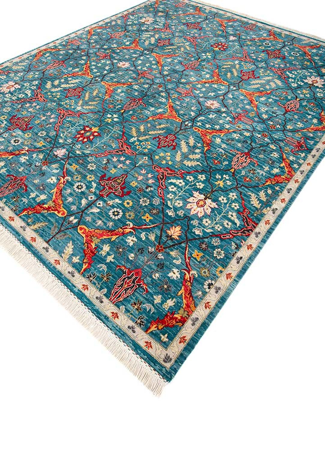 Alfombra de lana - 300 x 240 cm - azul