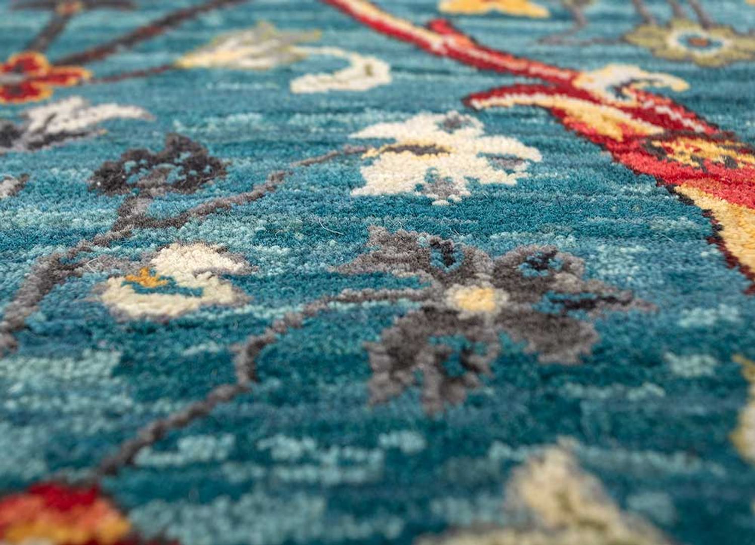 Alfombra de lana - 300 x 240 cm - azul