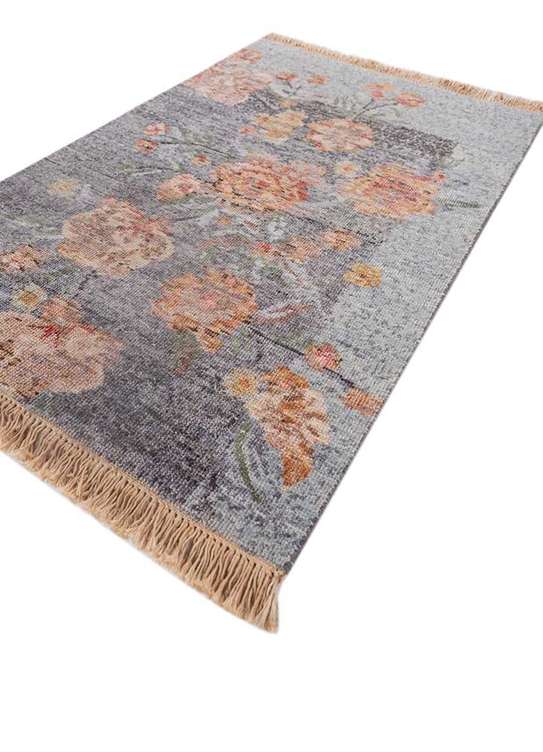 Alfombra de lana - 90 x 60 cm - multicolor