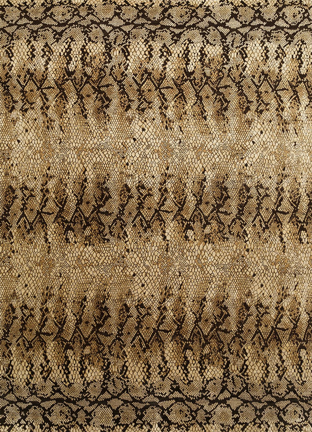 Designer tæppe - 90 x 60 cm - mørk beige