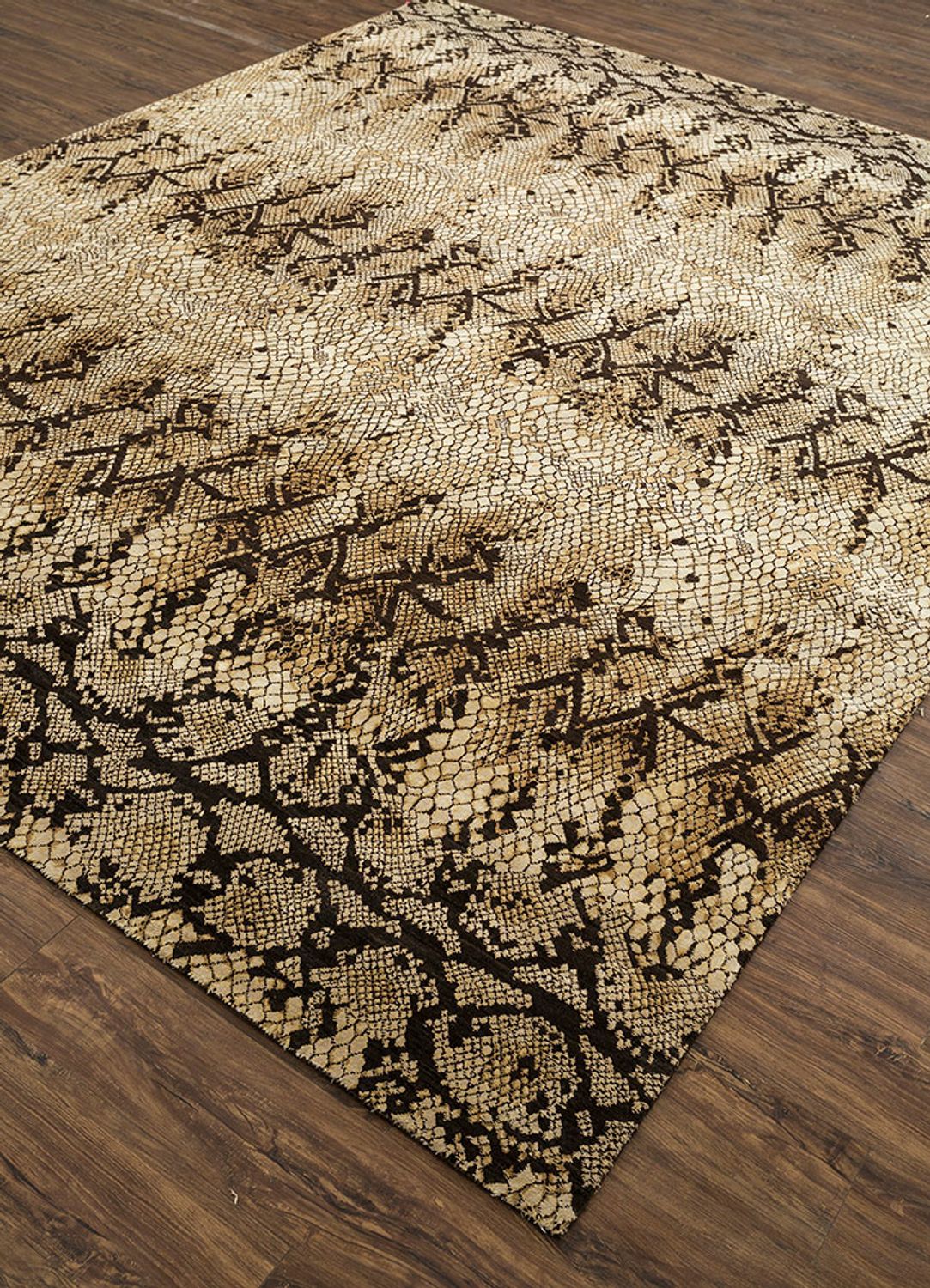 Designer tæppe - 90 x 60 cm - mørk beige