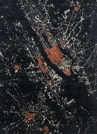 Uldtæppe - 300 x 240 cm - sort