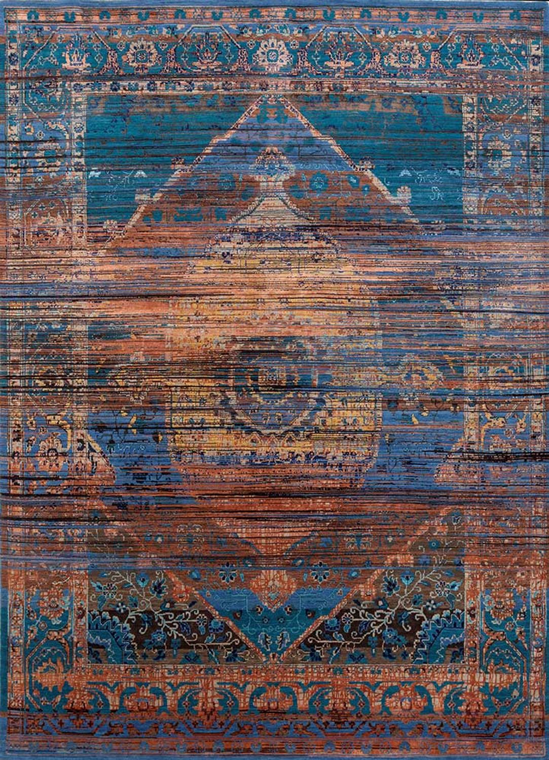 Tapis en laine - 300 x 240 cm - bleu