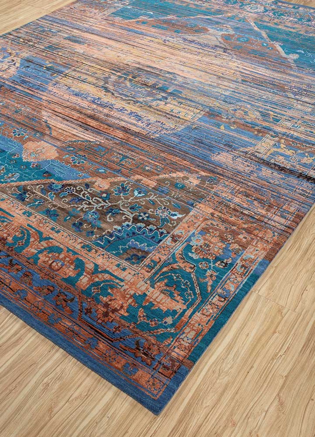 Tapis en laine - 300 x 240 cm - bleu