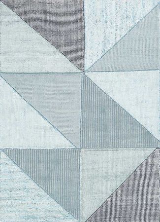 Alfombra moderna - 228 x 163 cm - azul claro