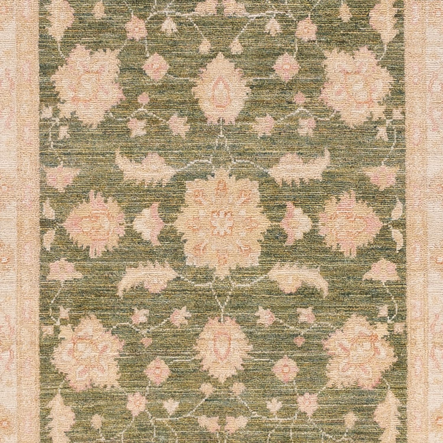 Runner Ziegler Carpet - 365 x 102 cm - olivgrön