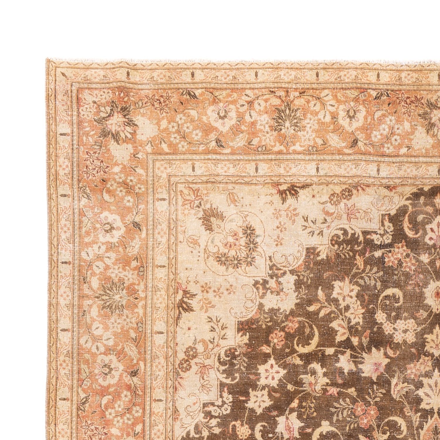 Vintage tapijt - 335 x 235 cm - donker beige