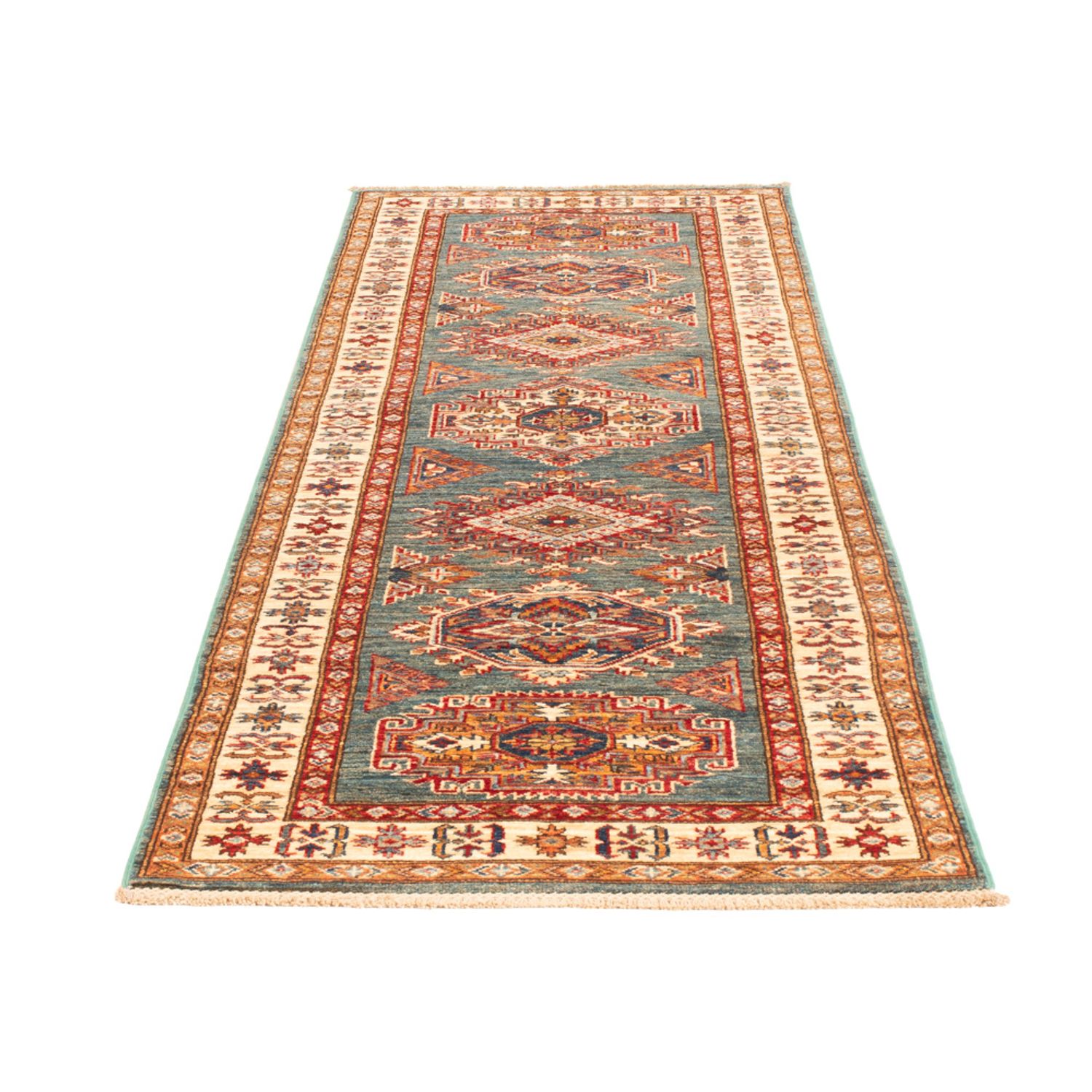 Corredor Tapete Ziegler - Kazak - 245 x 79 cm - multicolorido