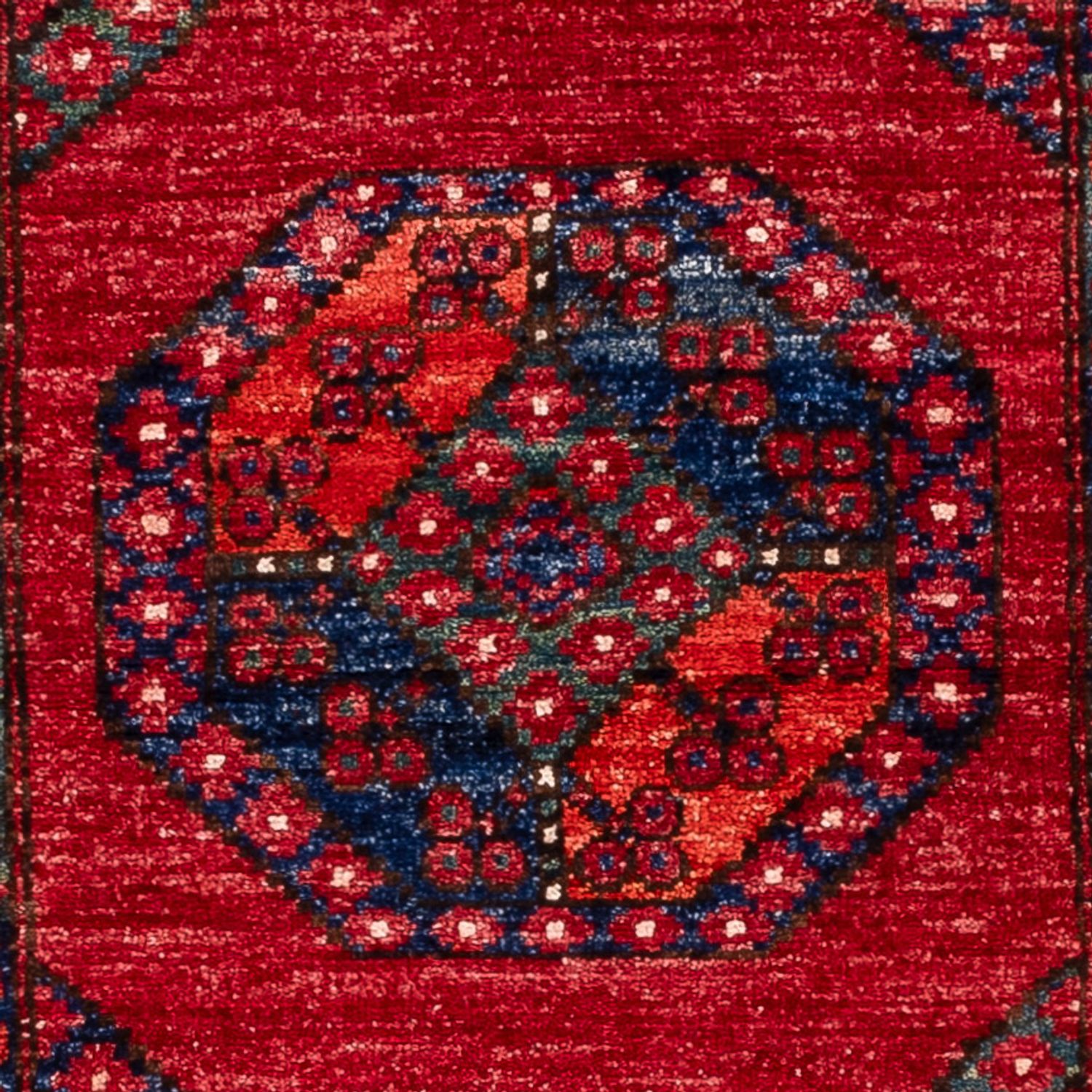 Läufer Afghan - 220 x 87 cm - rot