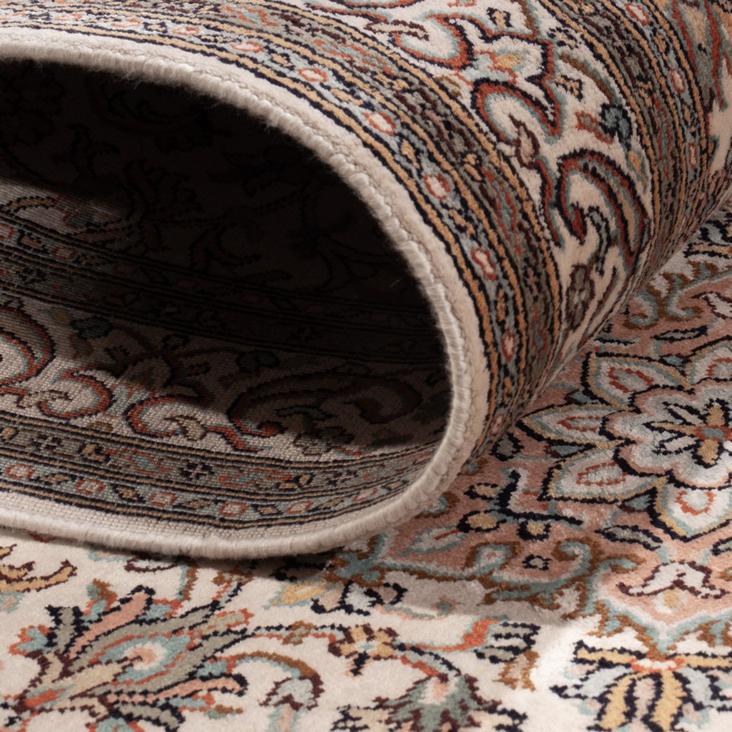 Biegacz Jedwabny dywan - Kashmir Silk - 480 x 79 cm - ciemny beż