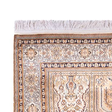 Løper Silketeppe - Kashmir silke - 452 x 97 cm - krem