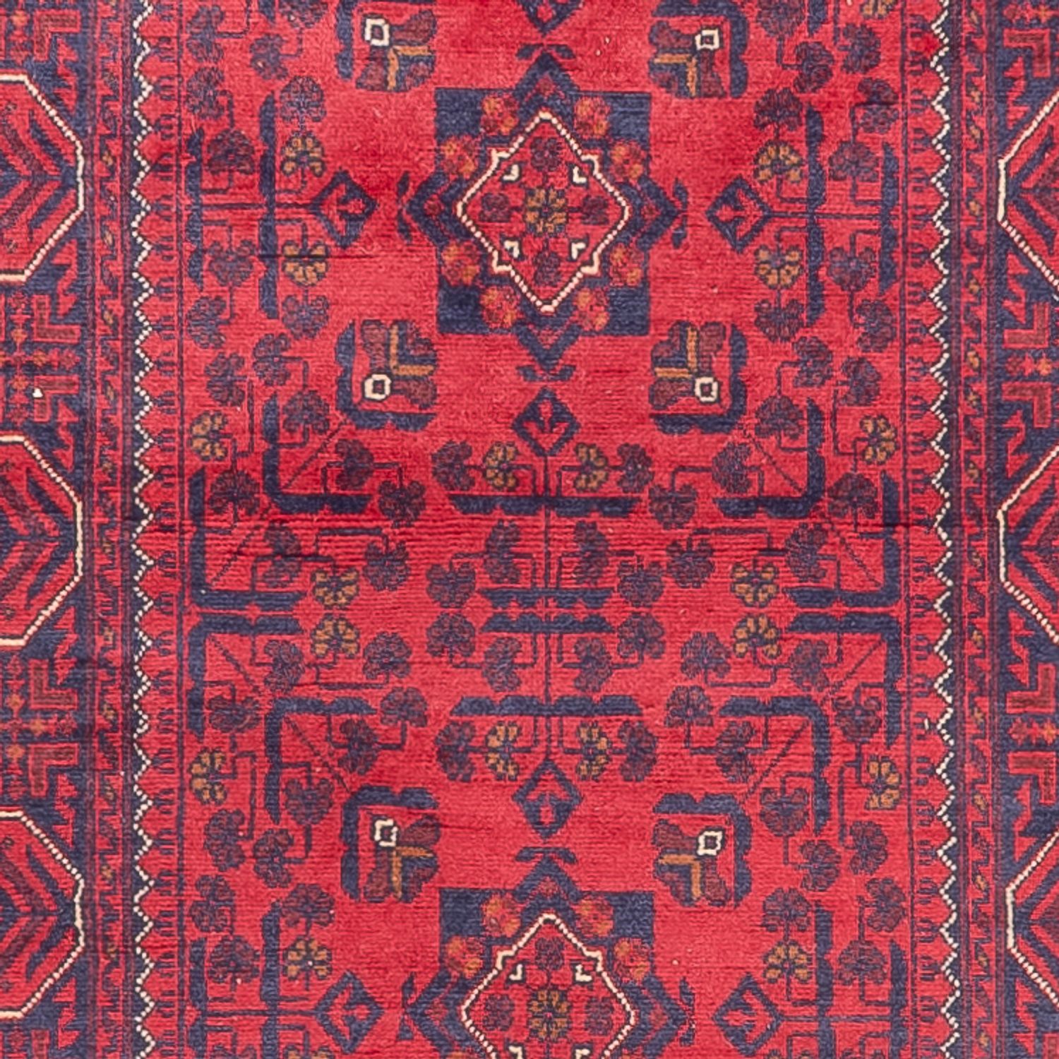 Runner Afghansk matta - Kunduz - 945 x 78 cm - röd