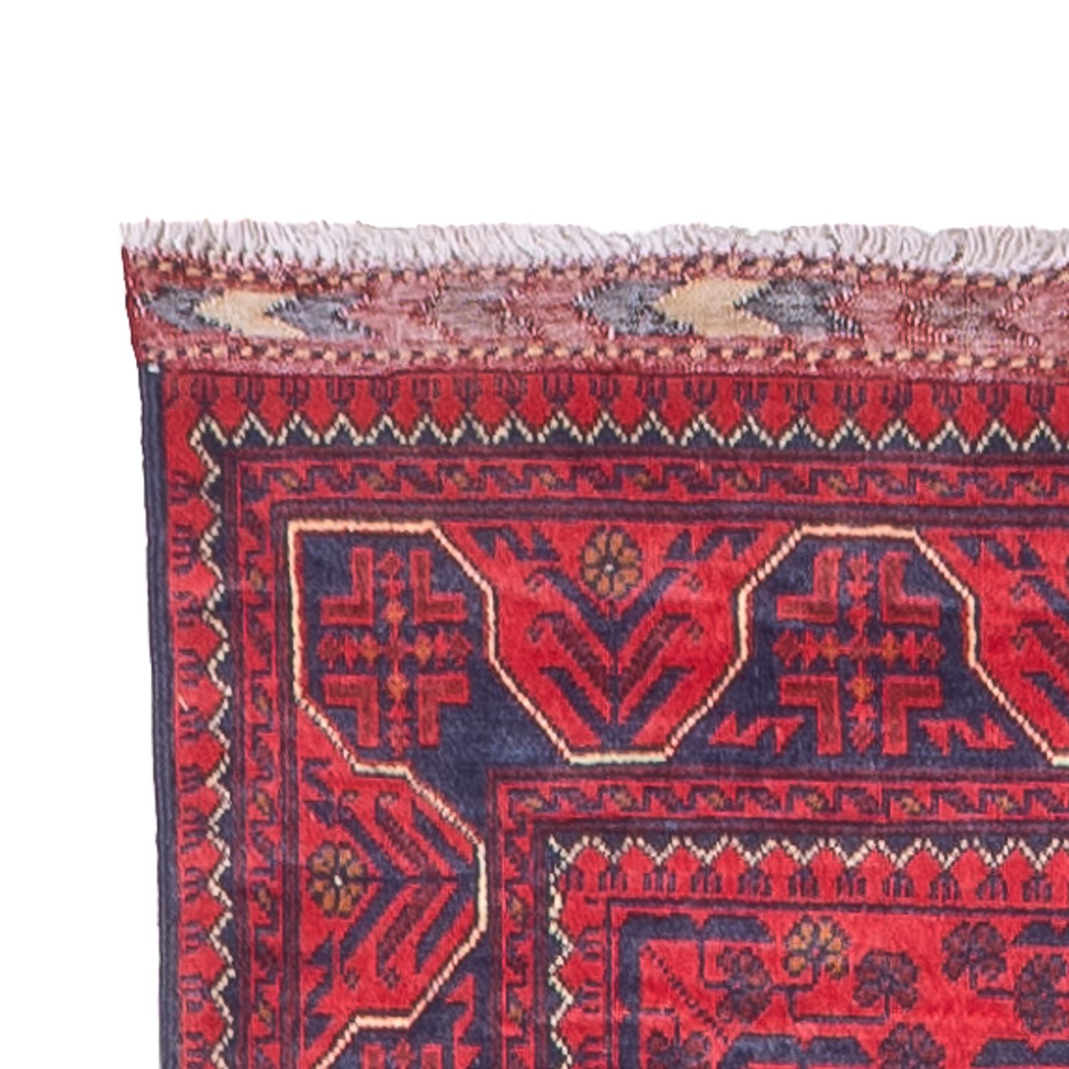 Tappeto corsia Tappeto afgano - Kunduz - 945 x 78 cm - rosso