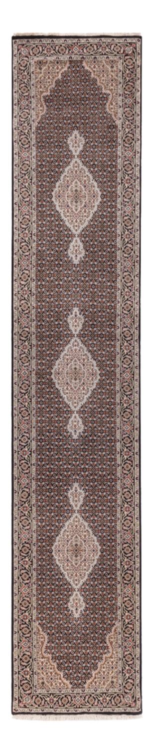 Corredor Tapete Oriental - Tabriz - 406 x 82 cm - antracite